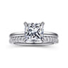 Cari - 14K White Gold Princess Diamond Engagement Ring - 0.07 ct