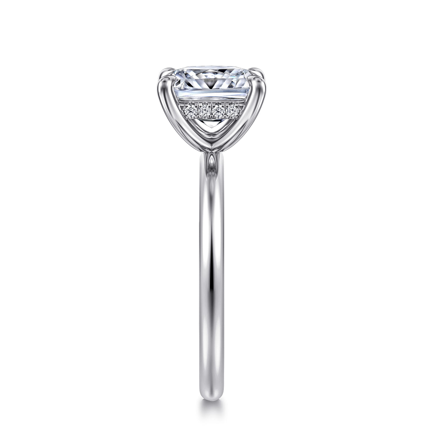 Cari - 14K White Gold Princess Diamond Engagement Ring - 0.07 ct - Shot 5