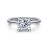 Rainah - 14K White Gold Princess Diamond Engagement Ring - 0.12 ct