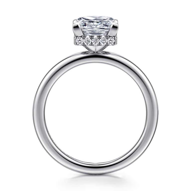Rainah - 14K White Gold Princess Diamond Engagement Ring - 0.12 ct - Shot 2