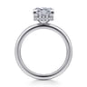Rainah - 14K White Gold Princess Diamond Engagement Ring - 0.12 ct