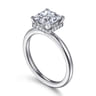 Rainah - 14K White Gold Princess Diamond Engagement Ring - 0.12 ct