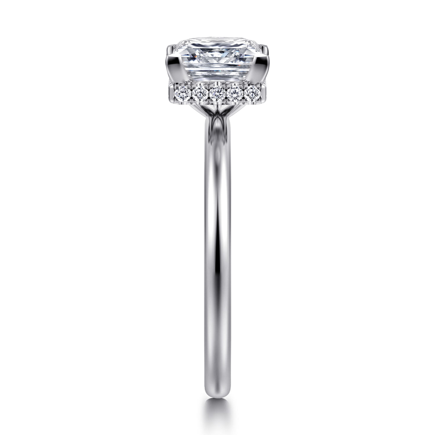 Rainah - 14K White Gold Princess Diamond Engagement Ring - 0.12 ct - Shot 4