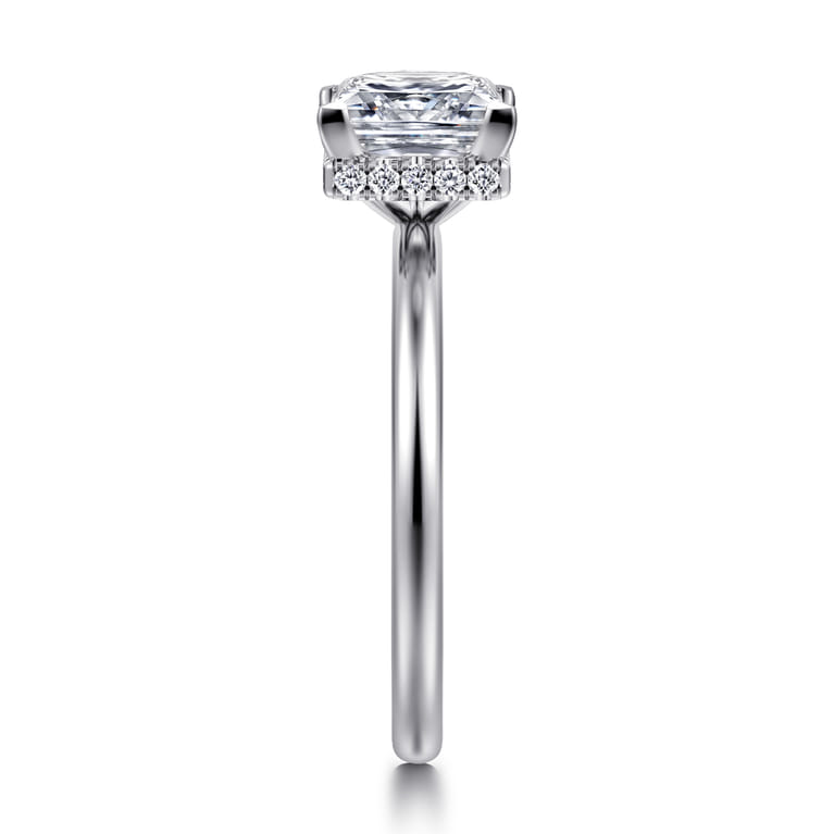 Rainah - 14K White Gold Princess Diamond Engagement Ring - 0.12 ct - Shot 4