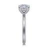 Daniele - 14K White Gold Princess Cut Solitaire Diamond Engagement Ring - 0.14 ct