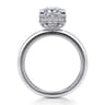Catallina - 14K White Gold Princess Bezel Prong Diamond Engagement Ring - 0.16 ct