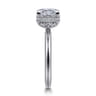 Catallina - 14K White Gold Princess Bezel Prong Diamond Engagement Ring - 0.16 ct