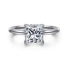 Aldon - 14K White Gold Princess Diamond Engagement Ring - 0.08 ct