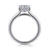 Aldon - 14K White Gold Princess Diamond Engagement Ring - 0.08 ct