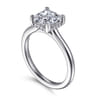 Aldon - 14K White Gold Princess Diamond Engagement Ring - 0.08 ct