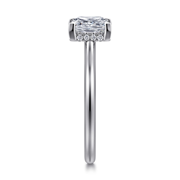 Aldon - 14K White Gold Princess Diamond Engagement Ring - 0.08 ct - Shot 4