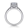 Reece - 14K White Gold Princess Cut Bezel Prong Diamond Engagement Ring - 0.09 ct