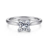 14K White Gold Diamond Engagement Ring - 0.06 ct