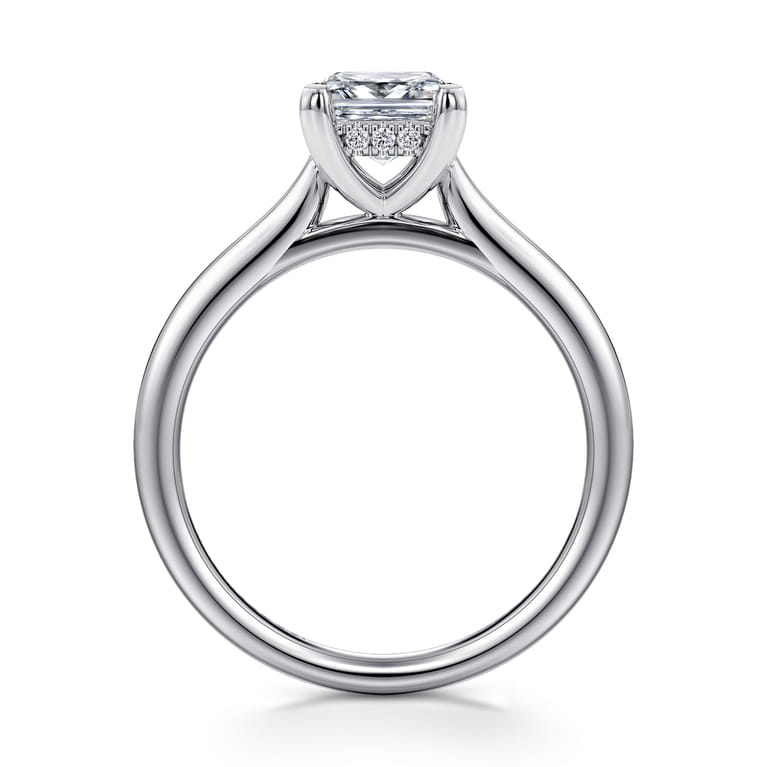 14K White Gold Diamond Engagement Ring - 0.06 ct - Shot 2