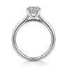 14K White Gold Diamond Engagement Ring - 0.06 ct