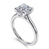 14K White Gold Diamond Engagement Ring - 0.06 ct