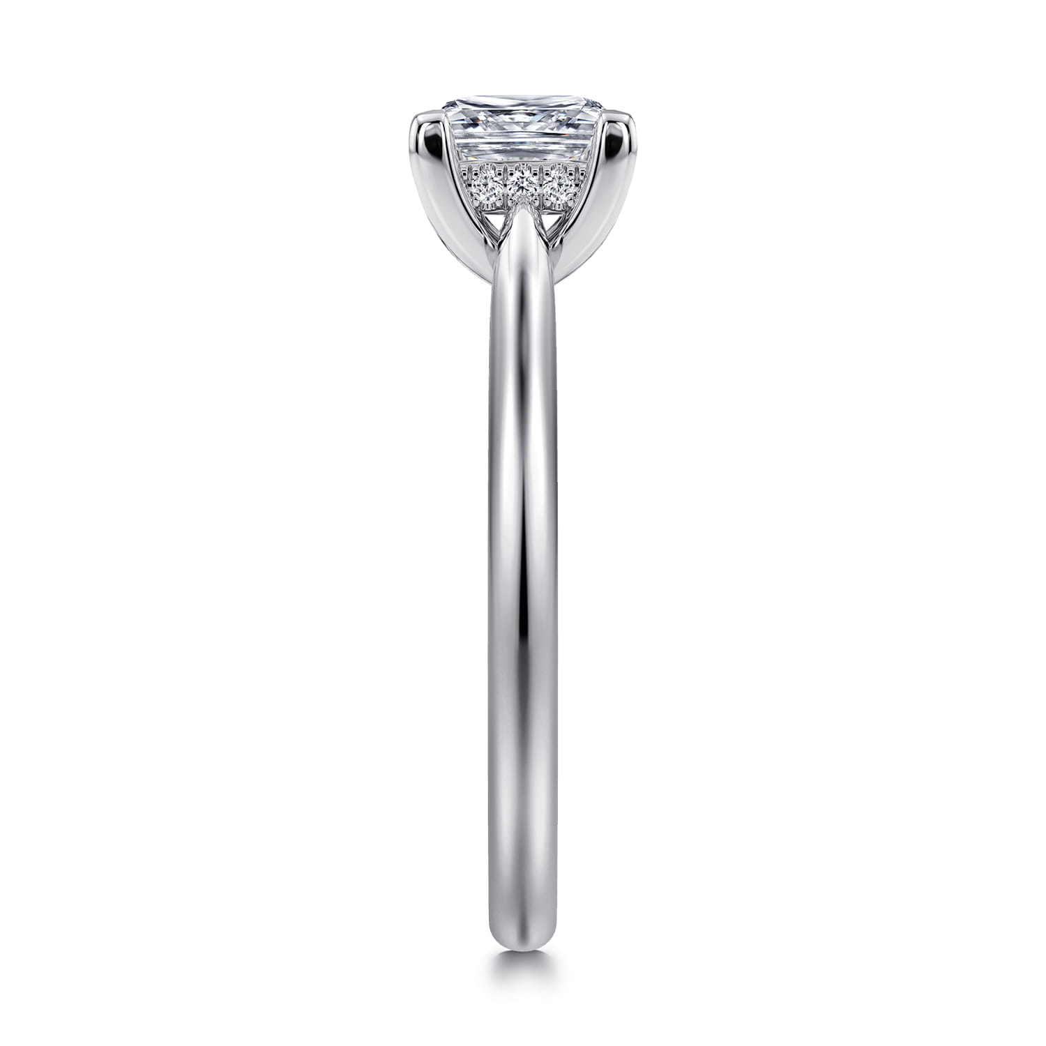 14K White Gold Diamond Engagement Ring - 0.06 ct - Shot 4