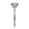 Azucena - 14K White Gold Princess Cut Solitaire Diamond Engagement Ring - 0.05 ct