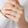 Azucena - 14K White Gold Princess Cut Solitaire Diamond Engagement Ring - 0.05 ct