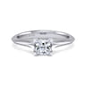 Ellis - 14K White Gold Princess Cut Diamond Engagement Ring