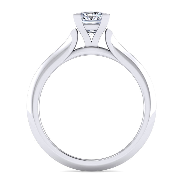 Ellis - 14K White Gold Princess Cut Diamond Engagement Ring - Shot 2