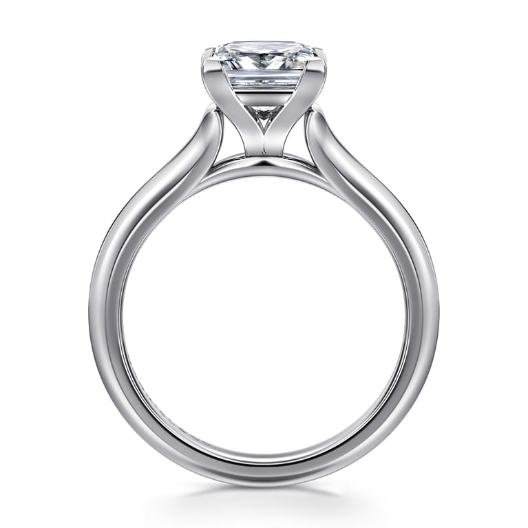 Ellis - 14K White Gold Princess Cut Diamond Engagement Ring - Shot 2