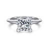 Ellis - 14K White Gold Princess Cut Diamond Engagement Ring