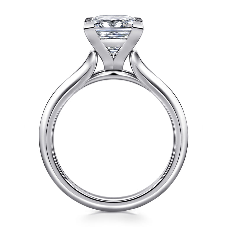 Ellis - 14K White Gold Princess Cut Diamond Engagement Ring - Shot 2