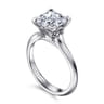 Ellis - 14K White Gold Princess Cut Diamond Engagement Ring