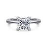 Ali - 14K White Gold Princess Cut Diamond Engagement Ring