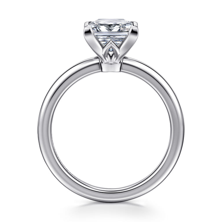 Ali - 14K White Gold Princess Cut Diamond Engagement Ring - Shot 2