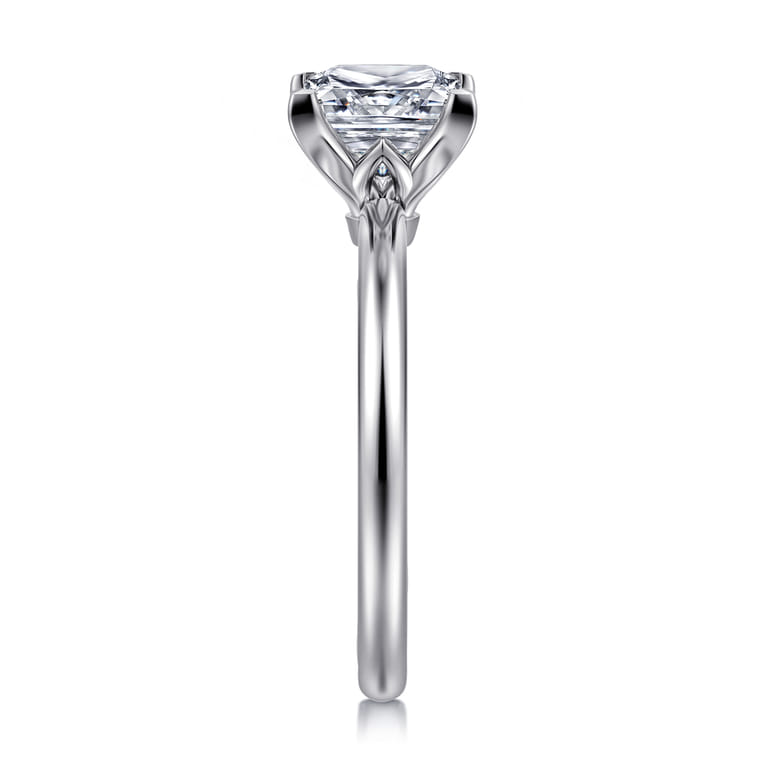 Ali - 14K White Gold Princess Cut Diamond Engagement Ring - Shot 4