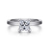Paula - 14K White Gold Princess Cut Diamond Engagement Ring