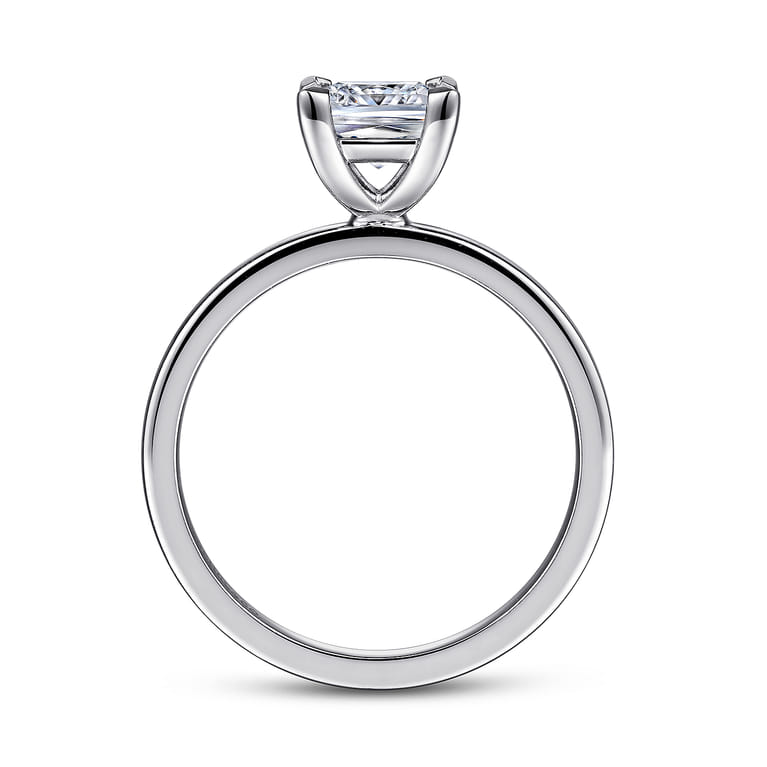 Paula - 14K White Gold Princess Cut Diamond Engagement Ring - Shot 2