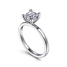 Paula - 14K White Gold Princess Cut Diamond Engagement Ring