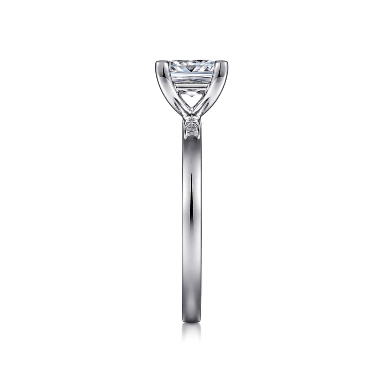 Paula - 14K White Gold Princess Cut Diamond Engagement Ring - Shot 5