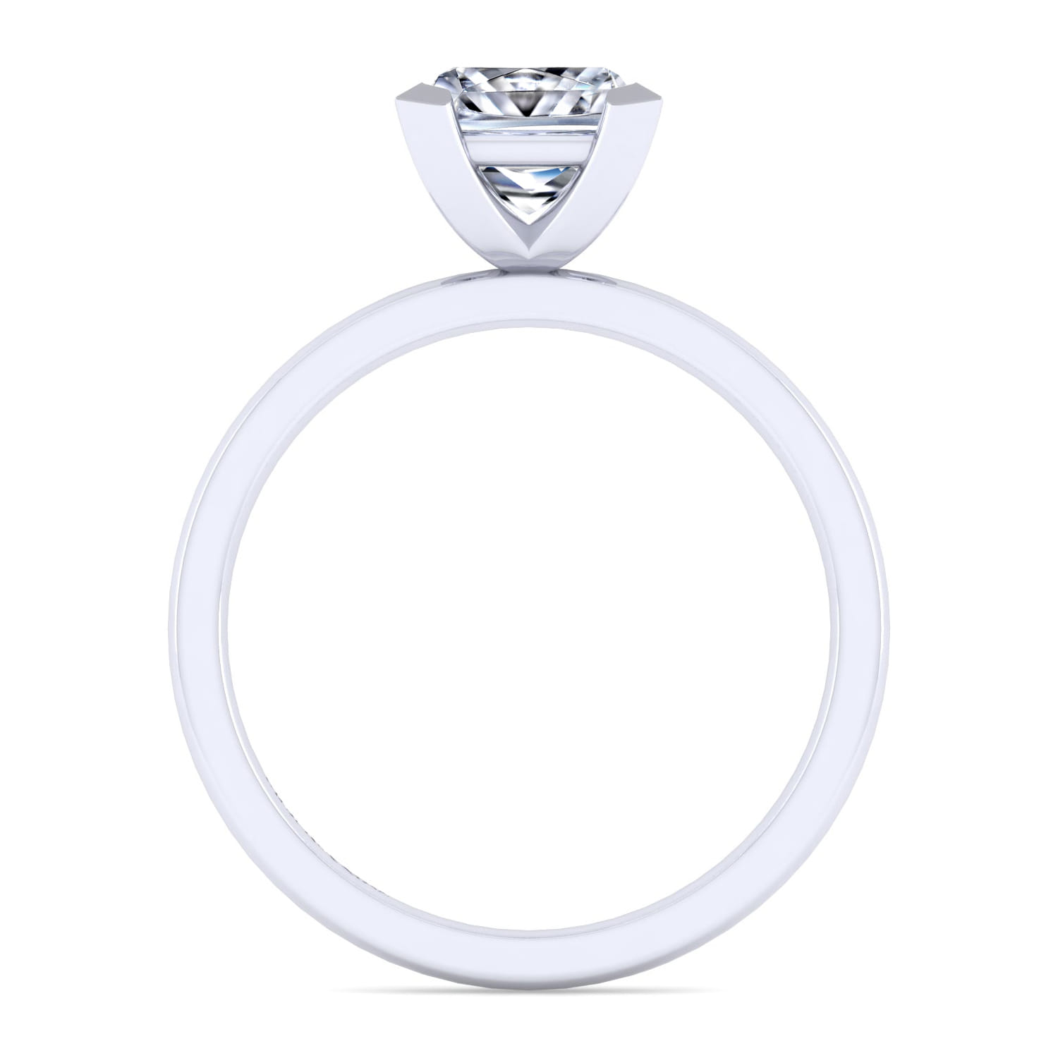 Paula - 14K White Gold Princess Cut Diamond Engagement Ring - Shot 2