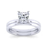 Paula - 14K White Gold Princess Cut Diamond Engagement Ring