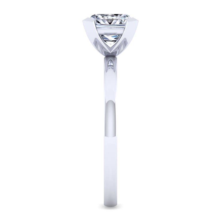 Paula - 14K White Gold Princess Cut Diamond Engagement Ring - Shot 5