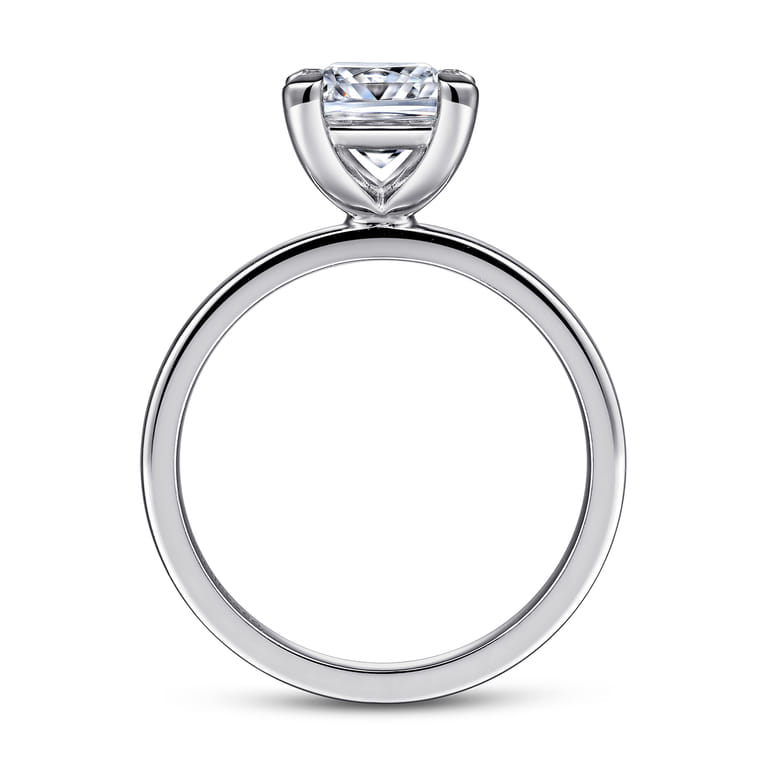 Paula - 14K White Gold Princess Cut Diamond Engagement Ring - Shot 2