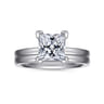 Paula - 14K White Gold Princess Cut Diamond Engagement Ring
