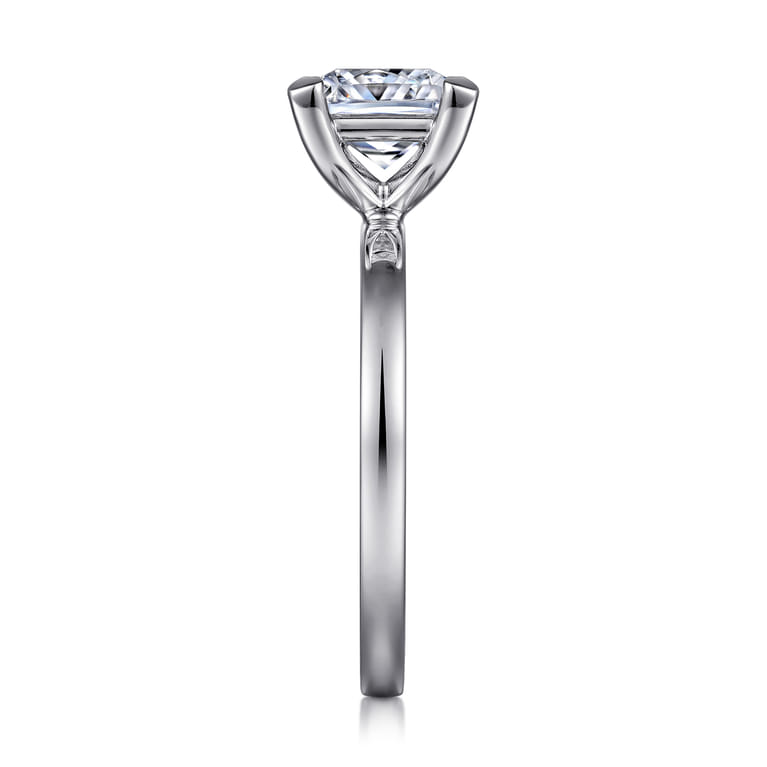 Paula - 14K White Gold Princess Cut Diamond Engagement Ring - Shot 5