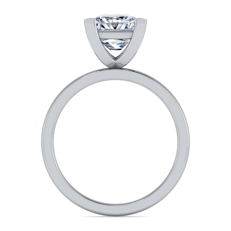 Paula - 14K White Gold Princess Cut Diamond Engagement Ring - Shot 2