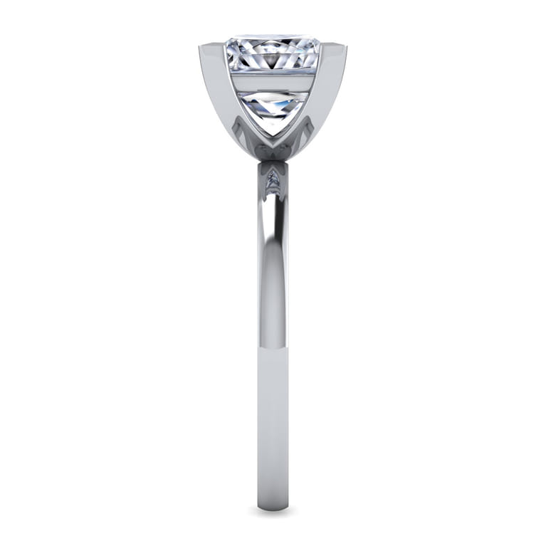 Paula - 14K White Gold Princess Cut Diamond Engagement Ring - Shot 5