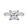 Lark - 14K White Gold Princess Cut Solitaire Engagement Ring