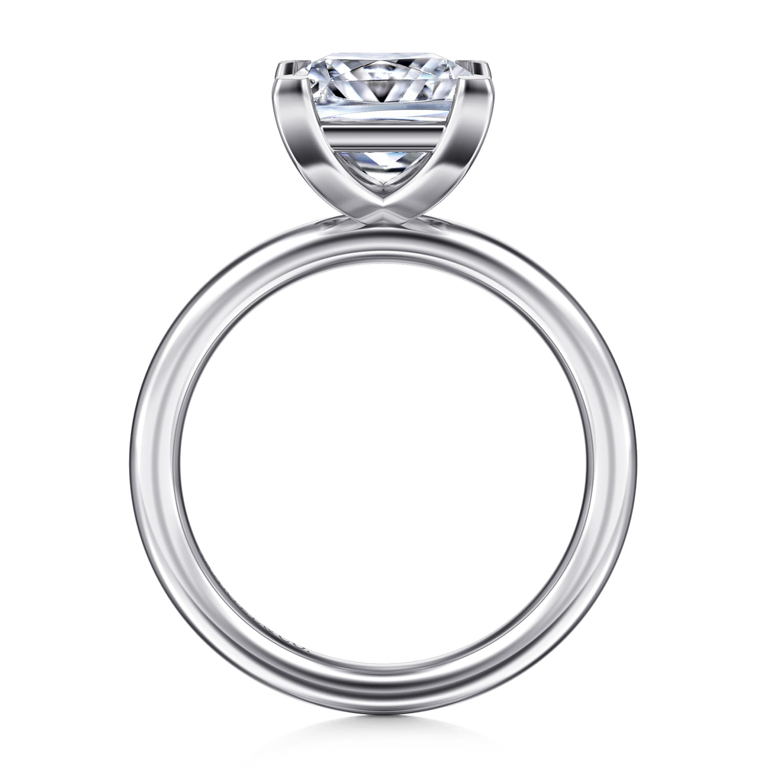 Lark - 14K White Gold Princess Cut Solitaire Engagement Ring - Shot 2