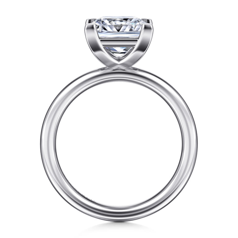 Lark - 14K White Gold Princess Cut Solitaire Engagement Ring - Shot 2
