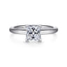 Lark - 14K White Gold Princess Cut Solitaire Engagement Ring