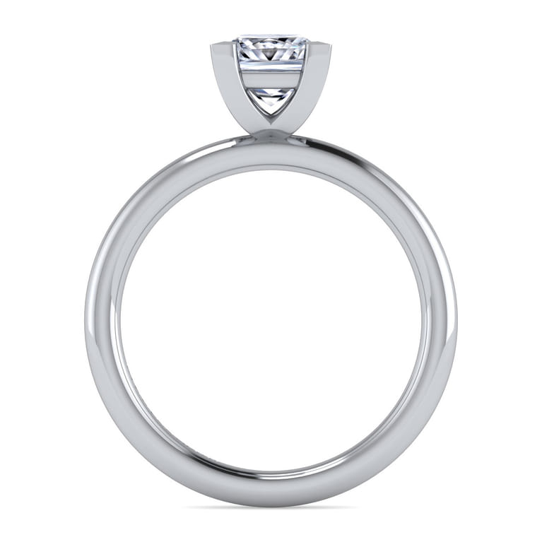Lark - 14K White Gold Princess Cut Solitaire Engagement Ring - Shot 2
