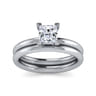 Lark - 14K White Gold Princess Cut Solitaire Engagement Ring